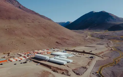 Campamento de Los Azules, en la cordillera sanjuanina