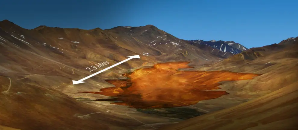 Extensión estimada del yacimiento Los Azules