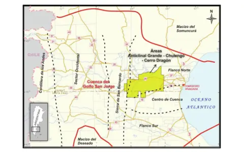 El bloque Cerro Dragón (en verde) es el que hoy todos están viendo en la cuenca del Golfo San Jorge.