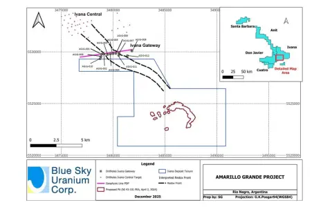 El nuevo objetivo se sitúa apenas a 4.700 metros al noroeste del yacimiento principal, el depósito Ivana.