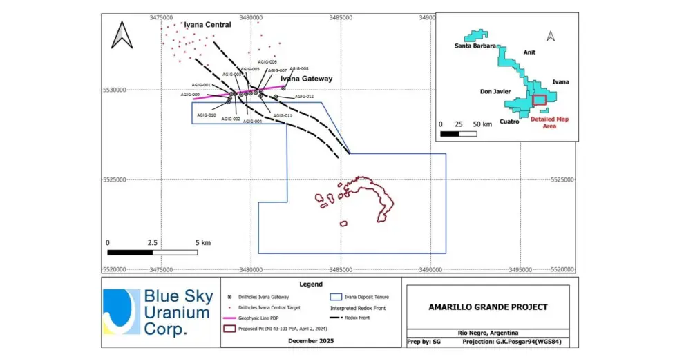 El nuevo objetivo se sitúa apenas a 4.700 metros al noroeste del yacimiento principal, el depósito Ivana.