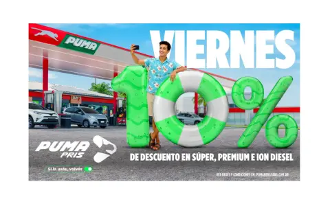 La iniciativa busca incentivar el uso de Puma Pris, la app de la compañía que permite pagar combustible desde el celular y acceder a promociones. 