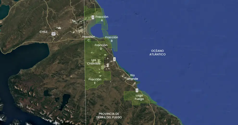 En la cuenca austral, YPF transfirió de manera directa 7 bloques a Terra Ignis, la petrolera estatal.