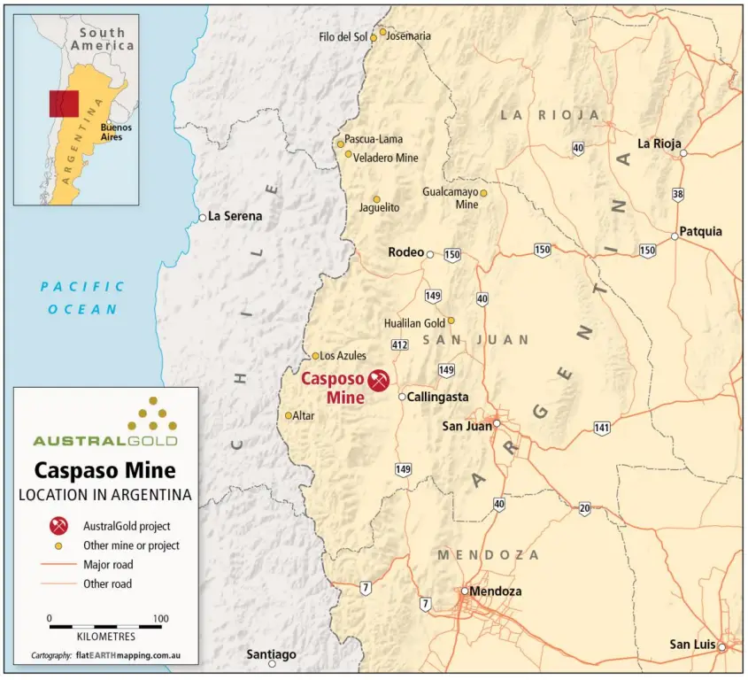 Ubicado en el Departamento de Calingasta, en la Provincia de San Juan, el distrito minero Casposo apunta a consolidarse como hub regional.