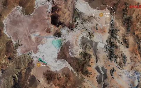 El yacimiento Sal de Vida se encuentra próximo a Fénix, otro de los yacimientos de litio en la puna catamarqueña, también operado por Rio Tinto