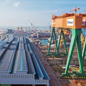 Las instalaciones de Seatrium, en Singapur, por donde pasará el Hilli Episeyo