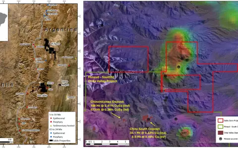 El Proyecto Zorro está directamente al norte de 2 yacimientos polimetálicos y de cobre bien conocidos: Chita y Don Julio.