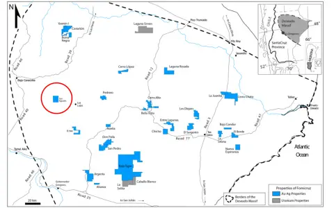 El yacimiento San Agustín se encuentra en el Macizo del Deseado, la región más prolífica en proyectos de oro y plata de todo Argentina