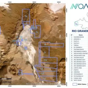 NOA Lithium expande la frontera del litio en la puna salteña y estima una producción de 40 mil toneladas anuales de LCE de alta pureza en Río Grande