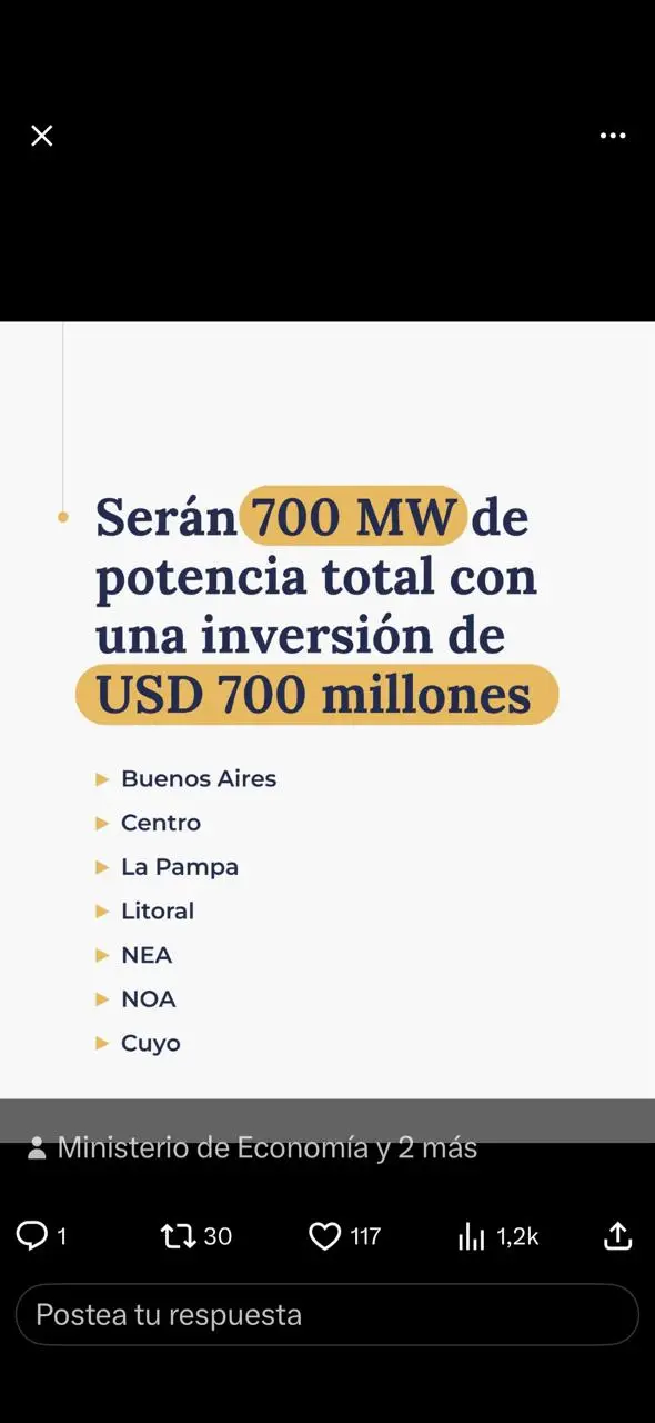 La Secretaría de Energía del Ministerio de Economía de la Nación impulsa una convocatoria abierta nacional e internacional para incorporar centrales 
