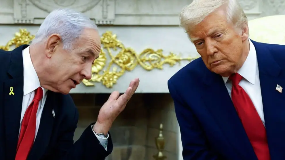 El primer ministro de Israel, Benjamin Netanyahu, y el presidente de EEUU, Donald Trump.