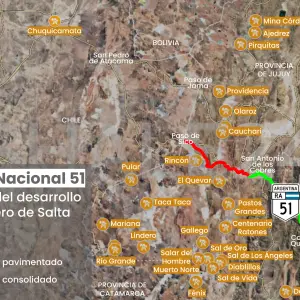 Corredor Bioceánico de Capricornio: Salta acelera las obras sobre la Ruta Nacional 51, de alto impacto para 18 proyectos mineros