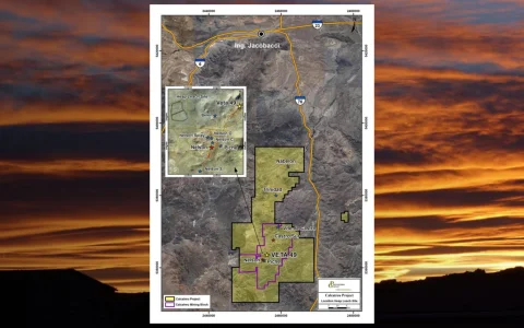 El Proyecto Calcatreu está ubicado 80km al sur de la localidad rionegrina de Ing. Jacobacci, en plena meseta patagónica