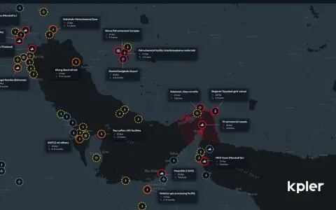 Kpler: el mapa del daño: activo por activo, la guerra de Irán ya dejó casi 16 millones de barriles diarios fuera de circulación