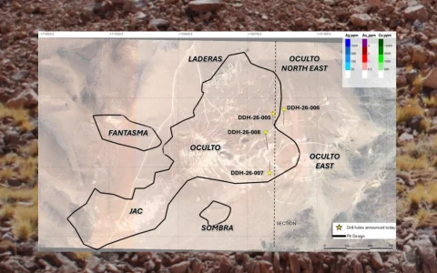 AbraSilver amplía la mineralización de oro en Diablillos, incorporando los resultados de las perforaciones realizadas en Oculto Este