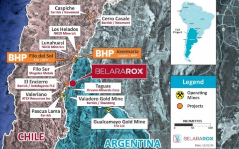 Belararox continúa las perforaciones diamantinas en el prospecto Toro Central, en San Juan