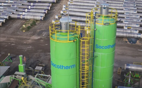 Socotherm adaptó en tiempo récord una planta originalmente diseñada para tuberías de 24", a fin de procesar ductos de 38"