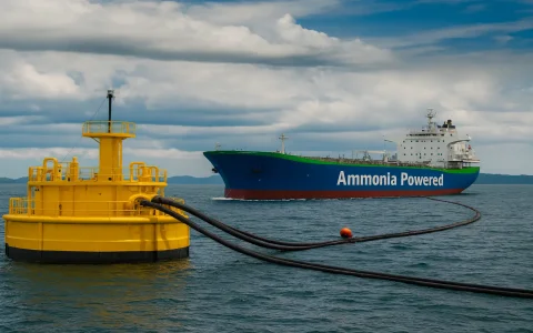 La empresa DOF, de Noruega, tiene a su cargo la infraestructura submarina y las dos monoboyas desde las que se cargará el crudo en altamar