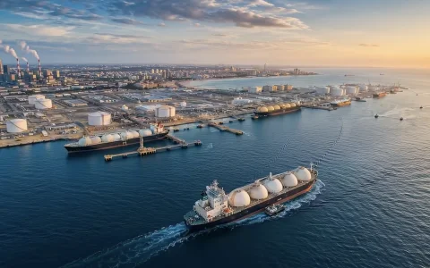 En la costa se anclan dos unidades flotantes de licuefacción (FLNG) de 6 millones de toneladas anuales cada una