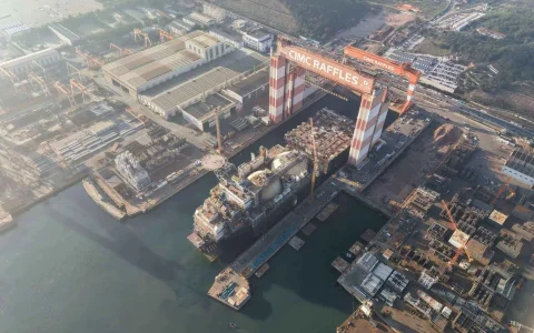 El Esperanza salió del taller de fabricación la última semana en el astillero de Yantai CIMC Raffles, en China