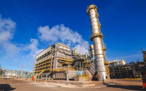 Complejo industrial de Profertil en Ingeniero White, partido de Bahía Blanca, provincia de Buenos Aires