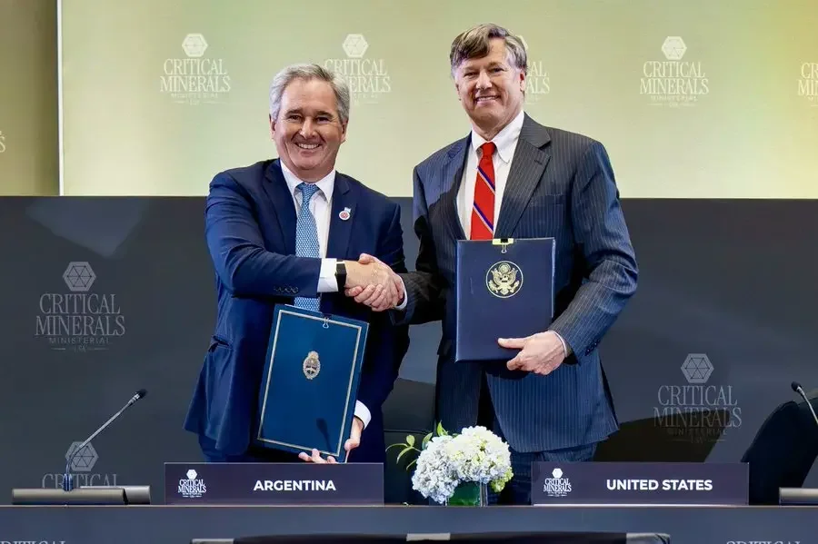 Pablo Quirno and Christopher Landau at the Critical Minerals Ministerial Summit